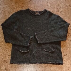 Woolrich Women’s Vintage Loden Nubby Wool Sweater with Pockets